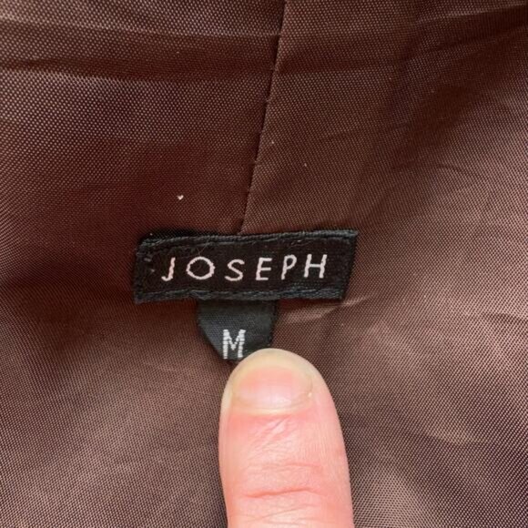 JOSEPH Brown Sueded Leather Biker Aviator Jacket - Picture 10 of 12